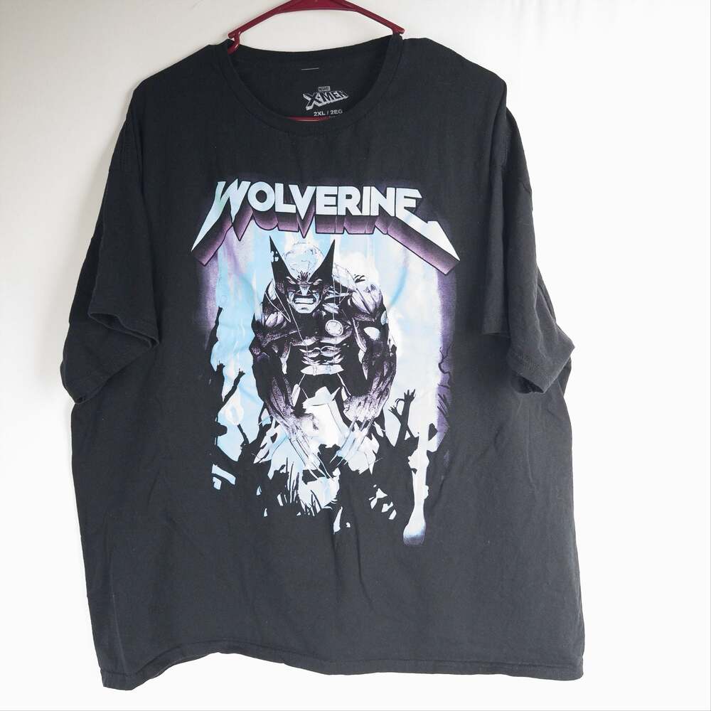 Marvel X-Men Wolverine Graphic T-Shirt Black 2XL